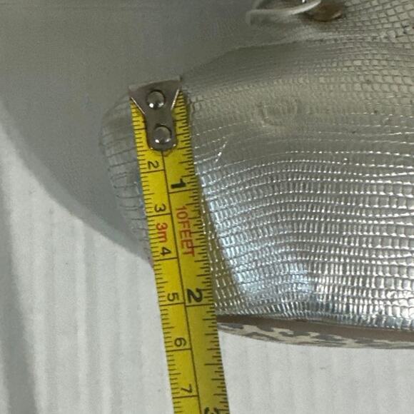 Ami Club wear Silver stiletto knee boots 6.5 with silver see pics for flaws - Picture 6 of 14